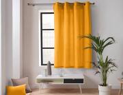 Douceur d'intérieur Κουρτίνα Παραθύρου Mέτριας Σκίασης Twily  με τρουκς και διαστάσεις 135x180cm - Yellow