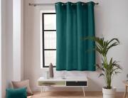 Douceur d'intérieur  Κουρτίνα Παραθύρου Mέτριας Σκίασης Twily με τρουκς και διαστάσεις 135x180cm - Emerald Green