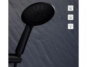 Τηλέφωνο Μπάνιου Hydro Douceur d'Intérieur με 3 λειτουργίες ροής και σύνδεσμο εξοικονόμησης νερού - Black