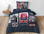 Σετ Μονή Παπλωματοθήκη & Μαξιλαροθήκη City London Douceur d'intérieur από βαμβάκι 42TC, με διαστάσεις 140x200cm