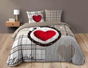 Douceur d'intérieur  Σετ Υπέρδιπλη Παπλωματοθήκη & 2 Μαξιλαροθήκες Love Mountain από βαμβάκι 42TC, με διαστάσεις 220x240cm