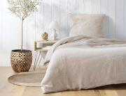Douceur d'intérieur Σετ Μονή Παπλωματοθήκη & Μαξιλαροθήκη Angelia  από βαμβάκι 57TC, με διαστάσεις 140x200cm - Sand