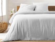 Douceur d'intérieur Σετ Υπέρδιπλη Παπλωματοθήκη & 2 Μαξιλαροθήκες Angelia  από βαμβάκι 57TC, με διαστάσεις 220x240cm - White