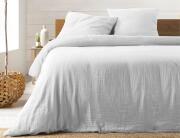 Douceur d'intérieur Σετ King Size Παπλωματοθήκη & 2 Μαξιλαροθήκες Angelia  από βαμβάκι 57TC, με διαστάσεις 240x260cm - White