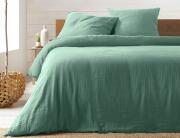 Douceur d'intérieur Σετ King Size Παπλωματοθήκη & 2 Μαξιλαροθήκες Angelia  από βαμβάκι 57TC, με διαστάσεις 240x260cm - Sage