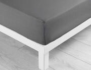 Douceur d'intérieur Σεντόνι Μονό με λάστιχο Lina  από βαμβάκι 57TC, με διαστάσεις 90x190cm - Charcoal Grey