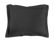 Μαξιλαροθήκη Lina Douceur d'intérieur από βαμβάκι 57TC, με ραφή Oxford και διαστάσεις 50x70cm - Black