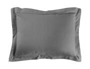 Μαξιλαροθήκη Lina Douceur d'intérieur από βαμβάκι 57TC, με ραφή Oxford και διαστάσεις 50x70cm - Charcoal Grey