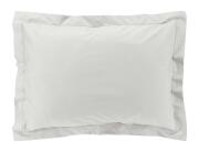 Μαξιλαροθήκη Percaline Douceur d'intérieur από βαμβάκι περκάλι 78TC, με ραφή Oxford και διαστάσεις 50x70cm - White