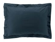 Μαξιλαροθήκη Percaline Douceur d'intérieur από βαμβάκι περκάλι 78TC, με ραφή Oxford και διαστάσεις 50x70cm - Night Blue