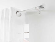 Douceur d'intérieur Μονό Κουρτινόξυλο Sablis  με διάμετρο 19mm και επέκταση 120 - 210cm - White