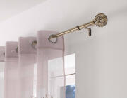 Douceur d'intérieur Μονό Κουρτινόξυλο Globa  με διάμετρο 19mm και επέκταση 120 - 210cm - Brass