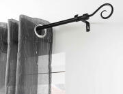 Douceur d'intérieur  Μονό Κουρτινόξυλο Arabesque με διάμετρο 19mm και επέκταση 120 - 210cm - Black