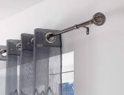 Douceur d'intérieur Μονό Κουρτινόξυλο Globa  με διάμετρο 19mm και επέκταση 120 - 210cm - Nickel