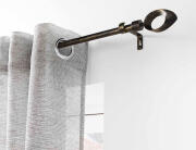 Douceur d'intérieur Μονό Κουρτινόξυλο Ovalon  με διάμετρο 19mm και επέκταση 120 - 210cm - Black/Gold