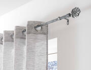 Douceur d'intérieur Μονό Κουρτινόξυλο Tropi  με διάμετρο 19mm και επέκταση 120 - 210cm - Grey/Silver