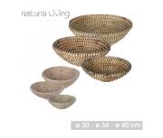 Natural Living Σετ Καλάθια 3 τμχ. 30 cm / 34 cm / 40 cm  54621
