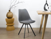 Home Deco Factory Καρέκλα Αtom με διαστάσεις 52x47x82cm - Grey