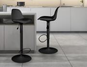 Σκαμπό μπαρ Isak Home Deco Factory με ρυθμιζόμενο ύψος και διαστάσεις 41.5x38x83cm/104cm - Black