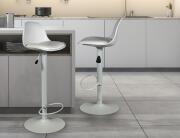 Σκαμπό μπαρ Isak Home Deco Factory με ρυθμιζόμενο ύψος και διαστάσεις 41.5x38x83cm/104cm - White