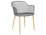 Home Deco Factory Malaga Καρέκλα Κήπου 54.1x62.2x80cm Γκρι