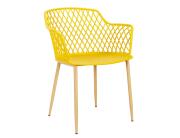 Home Deco Factory Malaga Καρέκλα Κήπου 54.1x62.2x80cm Κίτρινη