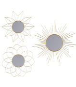 Urban Living Σετ Μεταλλικοί Καθρέφτες 3 τμχ. 25 cm 54811