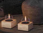 Tenderflame  Επιτραπέζια Εστία Φωτιάς Poppy 14 με διάρκεια καύσης 9 - 10 ώρες, χωρητικότητα δεξαμενής 300ml και διαστάσεις 14x14x14.3cm - Natural