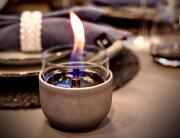 Επιτραπέζια Εστία Φωτιάς Violet 8 Lava Tenderflame με διάρκεια καύσης 3 - 4 ώρες, χωρητικότητα δεξαμενής 150ml και διαστάσεις 8.3x8cm - Grey