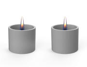 Tenderflame Breeze 8 Επιτραπέζια Εστία Φωτιάς 150ml με Διάρκεια Καύσης 4 - 5 Ώρες 9x7.5cm 2 Τεμάχια Grey
