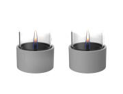 Σετ Duo Pack Επιτραπέζιες Εστίες Φωτιάς Breeze 10 Tenderflame με διάρκεια καύσης 4 - 5 ώρες, χωρητικότητα δεξαμενής 200ml και διαστάσεις 11x10.7cm - Grey - 2 τεμάχια