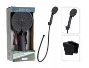 Τηλέφωνο Μπάνιου Bathroom Solutions με σπιράλ, βάση και 3 λειτουργίες ροής - Matt Black