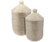 Σετ Καλάθια για άπλυτα H&S Collection με καπάκι, χωρητικότητα 45lt και διαστάσεις 26x34cm και 32x42cm - 2 τεμάχια