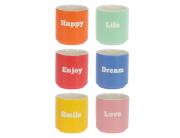 Σετ Κούπες από πορσελάνη, με χωρητικότητα 180ml - 6 τεμάχια