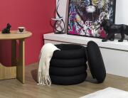 Σκαμπό Atom Home Deco Factory με αποθηκευτικό χώρο και διαστάσεις 37x42cm - Black