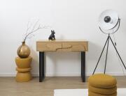 Home Deco Factory Kονσόλα Εισόδου Calypso με 2 συρτάρια και διαστάσεις 100x35x80cm - Απόχρωση Ξύλου