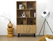 Βιβλιοθήκη Calypso Home Deco Factory με 5 ράφια και διαστάσεις 100x35x180cm - Aπόχρωση Καφέ