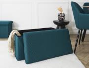 Ταμπουρέ Atom Home Deco Factory με αποθηκευτικό χώρο και διαστάσεις 76x38x38cm - Blue