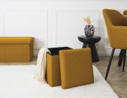 Σκαμπό Atom Home Deco Factory με αποθηκευτικό χώρο και διαστάσεις 38x38x38cm - Yellow