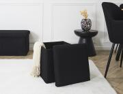 Σκαμπό Atom Home Deco Factory με αποθηκευτικό χώρο και διαστάσεις 38x38x38cm - Black