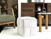 Σκαμπό Πουφ Scott Home Deco Factory με διαστάσεις 36x36x38cm - Beige