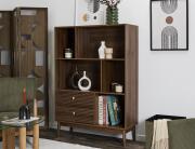 Βιβλιοθήκη Tiffany Home Deco Factory με 5 ράφια και διαστάσεις 100x35x140cm - Aπόχρωση Καφέ