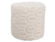 Σκαμπό Πουφ H&S Collection με διαστάσεις 40x40x38cm - Off White