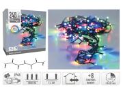 240 Φωτάκια LED - 18 Μέτρα + 3 Μέτρα σύνδεσης, Κανονική Διάταξη, με χειριστήριο, 8 προγράμματα, Πράσινο καλώδιο PVC - Πολύχρωμο	