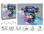 320 Φωτάκια LED - 24 Μέτρα + 3 Μέτρα σύνδεσης, Κανονική Διάταξη, με χειριστήριο, 8 προγράμματα, Πράσινο καλώδιο PVC - Πολύχρωμο	