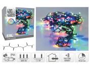 480 Φωτάκια LED - 36 Μέτρα + 3 Μέτρα σύνδεσης, Κανονική Διάταξη, με χειριστήριο, 8 προγράμματα, Διάφανο καλώδιο PVC - Πολύχρωμο	