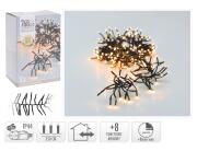 768 Φωτάκια LED - 5.5 Μέτρα + 3 Μέτρα σύνδεσης, Κανονική Διάταξη, με χειριστήριο, 8 προγράμματα, Μαύρο καλώδιο PVC - Extra Θερμό Λευκό