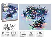 1152 Φωτάκια LED - 8.5 Μέτρα + 3 Μέτρα σύνδεσης, Κανονική Διάταξη, με χειριστήριο, 8 προγράμματα, Μαύρο καλώδιο PVC - Πολύχρωμο