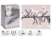768 Φωτάκια LED - 5.6 Μέτρα + 3 Μέτρα σύνδεσης, Κανονική Διάταξη, με χειριστήριο, 8 προγράμματα, Μαύρο καλώδιο PVC - Λευκό, Θερμό Λευκό