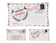 Διακοσμητικό Μαξιλάρι Χριστουγεννιάτικο Γράμμα με διαστάσεις 50x30cm - White - Σε 2 επιλογές σχεδίου